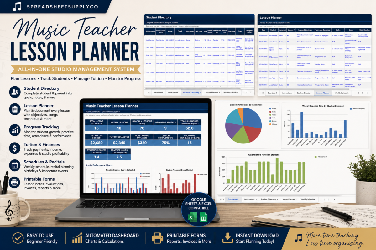 Music Teacher Planner